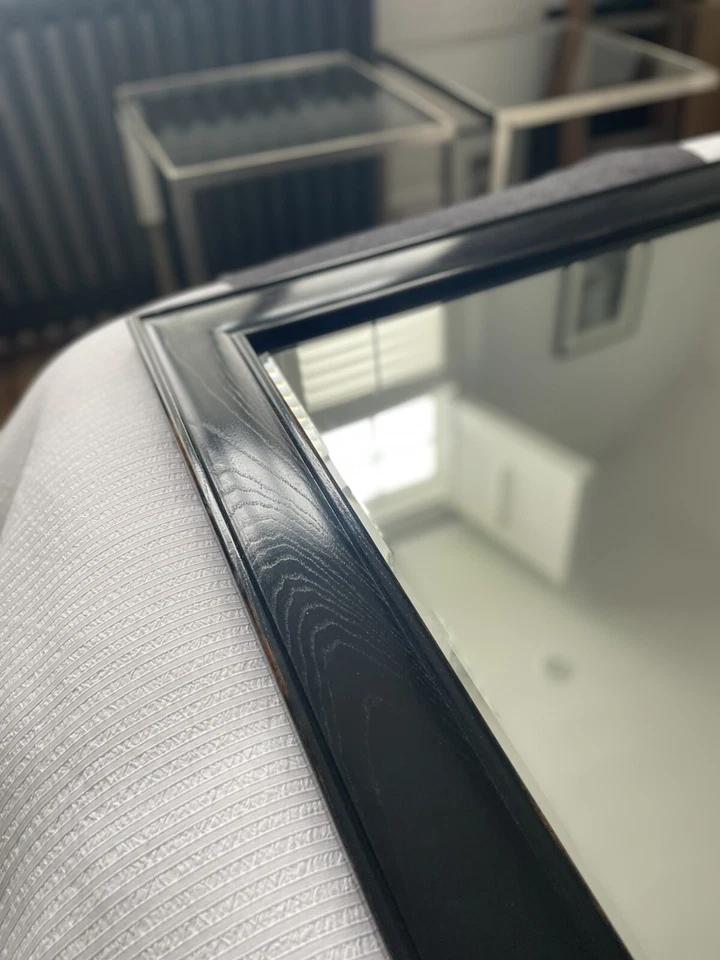 Stunning Solid Teak Lombok Bedroom Hallway Beveled Mirror RRP£550 - Can Deliver - Image 3 of 4