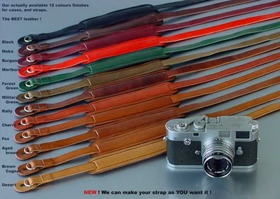 LUIGI'S, ITALY LUIGI DELUXE STRAP,for LEICA,NIKON,CANON,ZEISS,FUJI,MANY OTHER CAMERAS,UPS INCL.