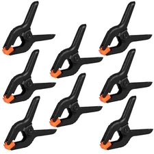 12 Pack Heavy Duty  Plastic Spring Clamps Clips for Crafts, Backdrop Stand