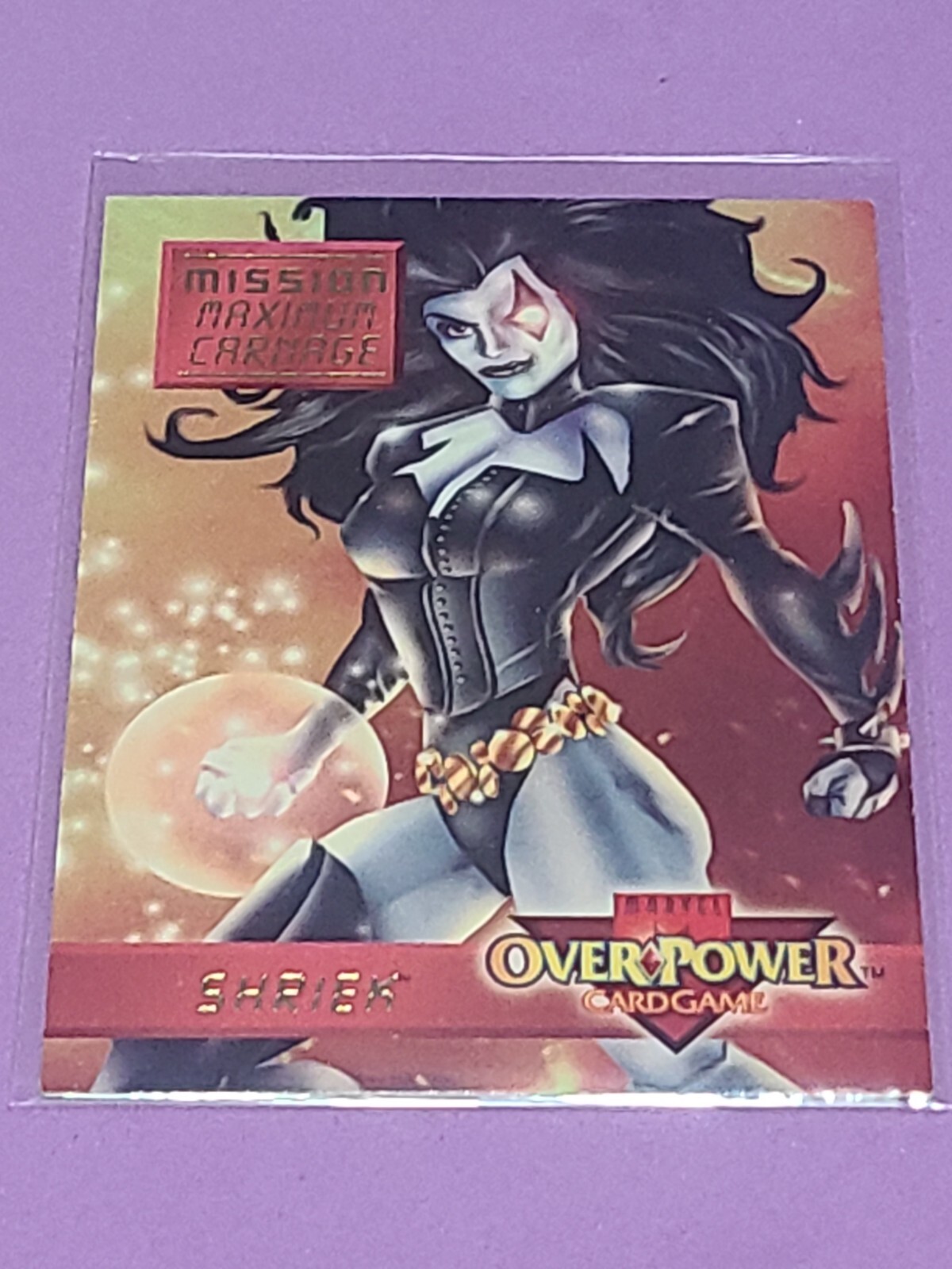MARVEL COMICS SHRIEK 1997 FLEER SPIDERMAN OVERPOWER MAXIMUM CARNAGE #6