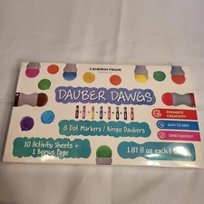 8 Dot Washable Markers / Bingo Dauber Dawgs Activity Sheets Sealed