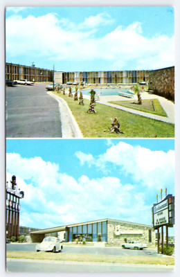 Postcard Waco Texas Trade Winds Motel and Der Deutsche Hof Restaurant