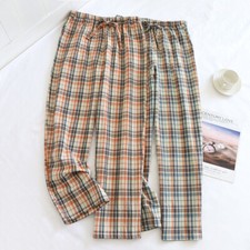 Mens Ultra Soft Cotton Adult Loungewear Pajama Pants Drawstring Sleep Bottom