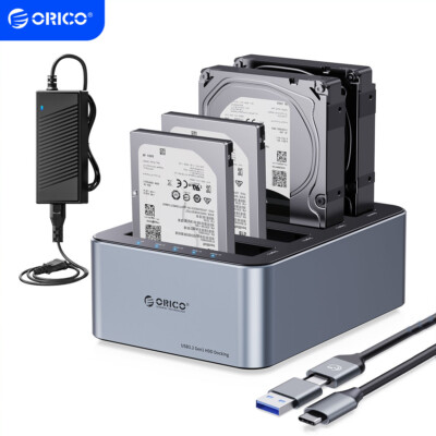 ORICO 5 Bay SATA Festplattengehäuse HDD Docking Station USB 3.2 Gen 2 100TB DE