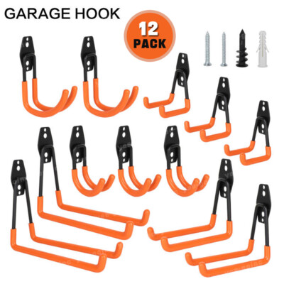 #ad 12x HOOK Steel Garage Storage Utility Hook Wall Organizer Tool Ladder Hanger US $20.89