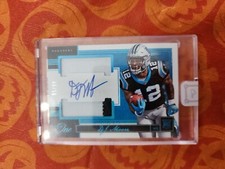 2018 Panini One - Rookie Dual Patch Autographs Blue #57 D.J. Moore /99 Auto