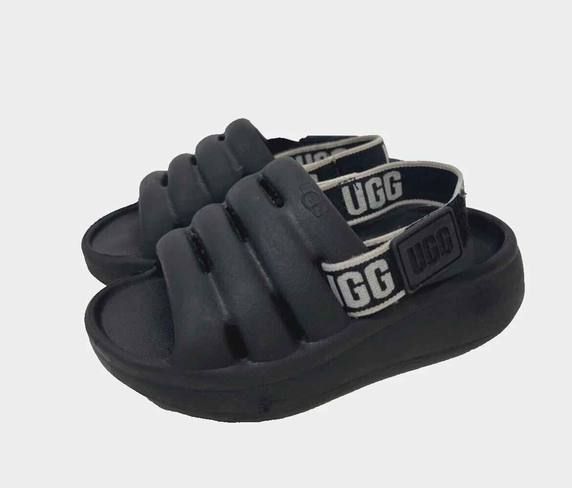 UGG Sport Yeah sandalo in gomma scivoli nero bambino bambina 6