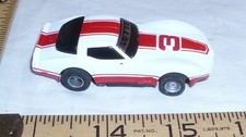 TYCO 3 CHEVROLET CORVETTE 440X2 HO SLOT CAR 1970s IN WHITE  RED