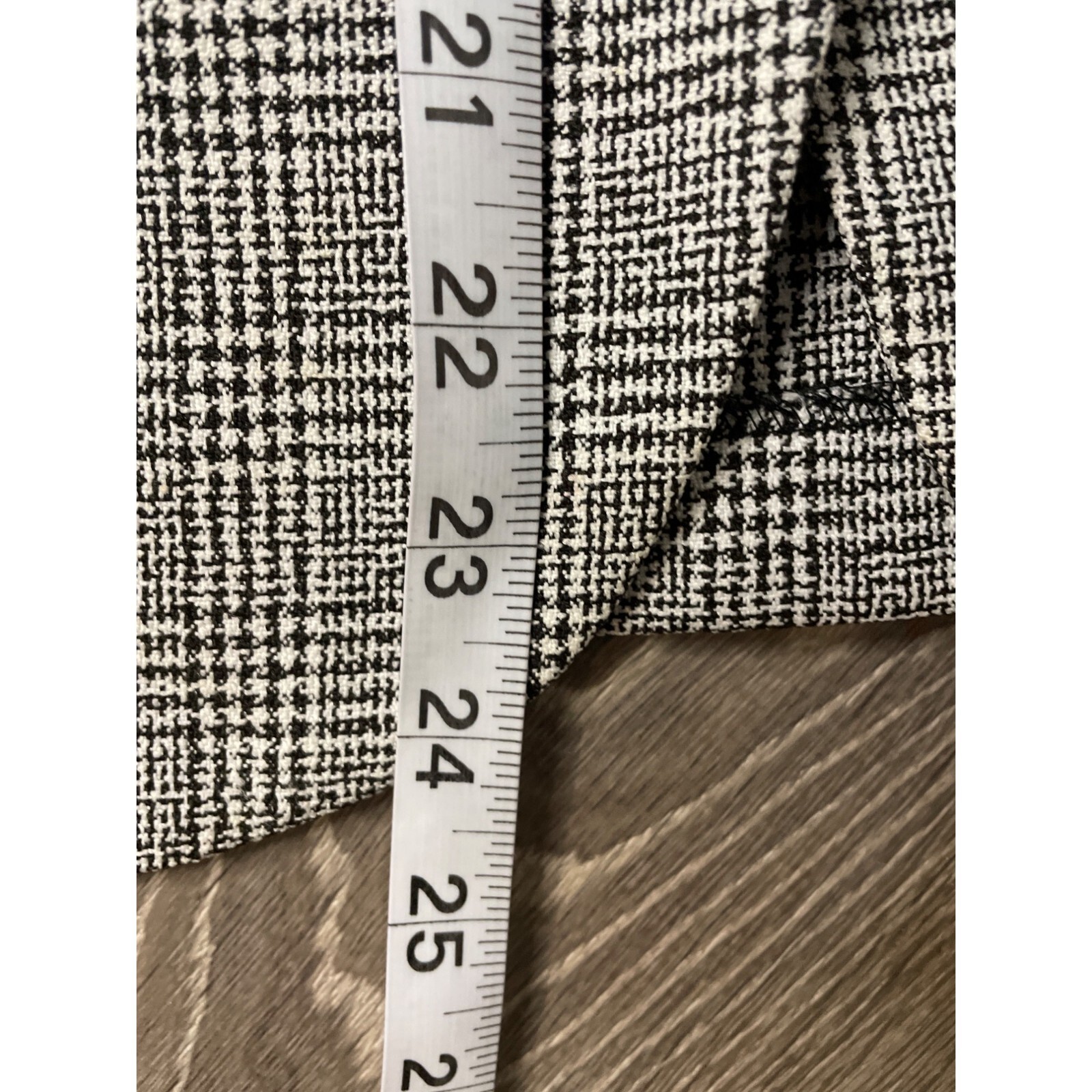 Perceptions Black White Checked Two Button Blazer… - image 8