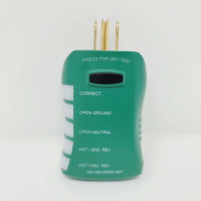 GFCI Outlet Circuit Analyzer - Tests Standard and GFCI - Commercial Electric