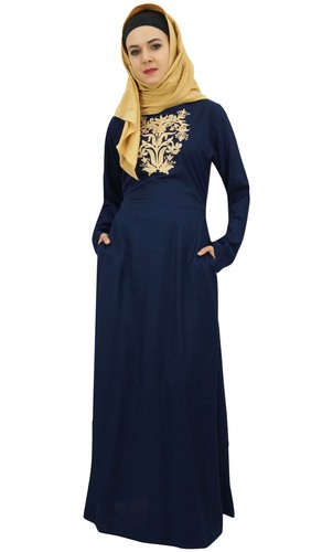 Bimba Women Navy Blue Long Rayon Maxi 
