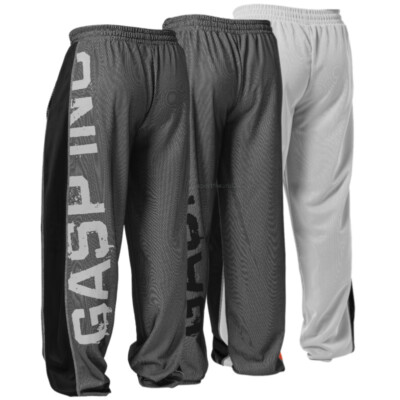 GASP No1 Mesh Pant Traingshose Fitness Bodybuilding Gym Wear Schwarz Grau Weiß