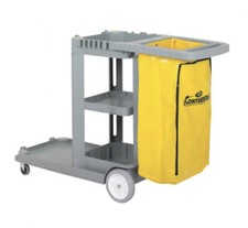 Janitorial Cart Heavy Duty Cleaning Utility Cart Service Cart 3 Shelf New