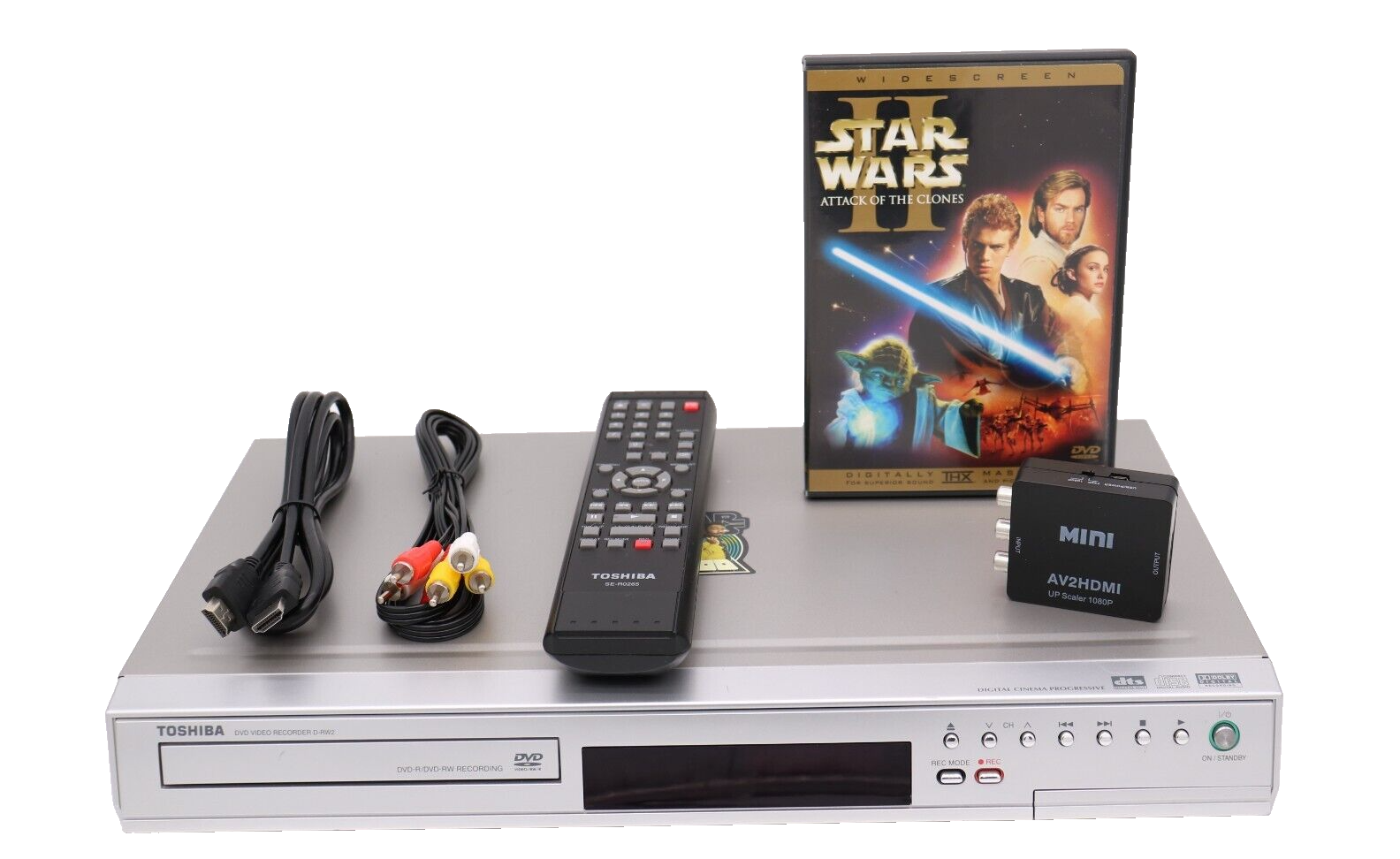 Toshiba DRW2SU DVD Recorder Bundle w/ AV to HDMI Converter, Remote