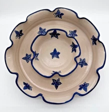 Chip And Dip Server Tray w/Americana Star Ironstone, Snacks, Charcuterie, BBQ