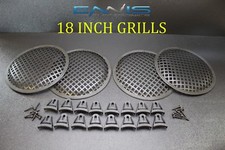 4 18 INCH STEEL SPEAKER SUB SUBWOOFER GRILL MESH COVER W/ CLIPS SCREWS GR-18