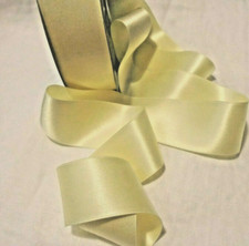 1-1/2" WIDE DOUBLE FACE SILK SATIN RIBBON - cream  8