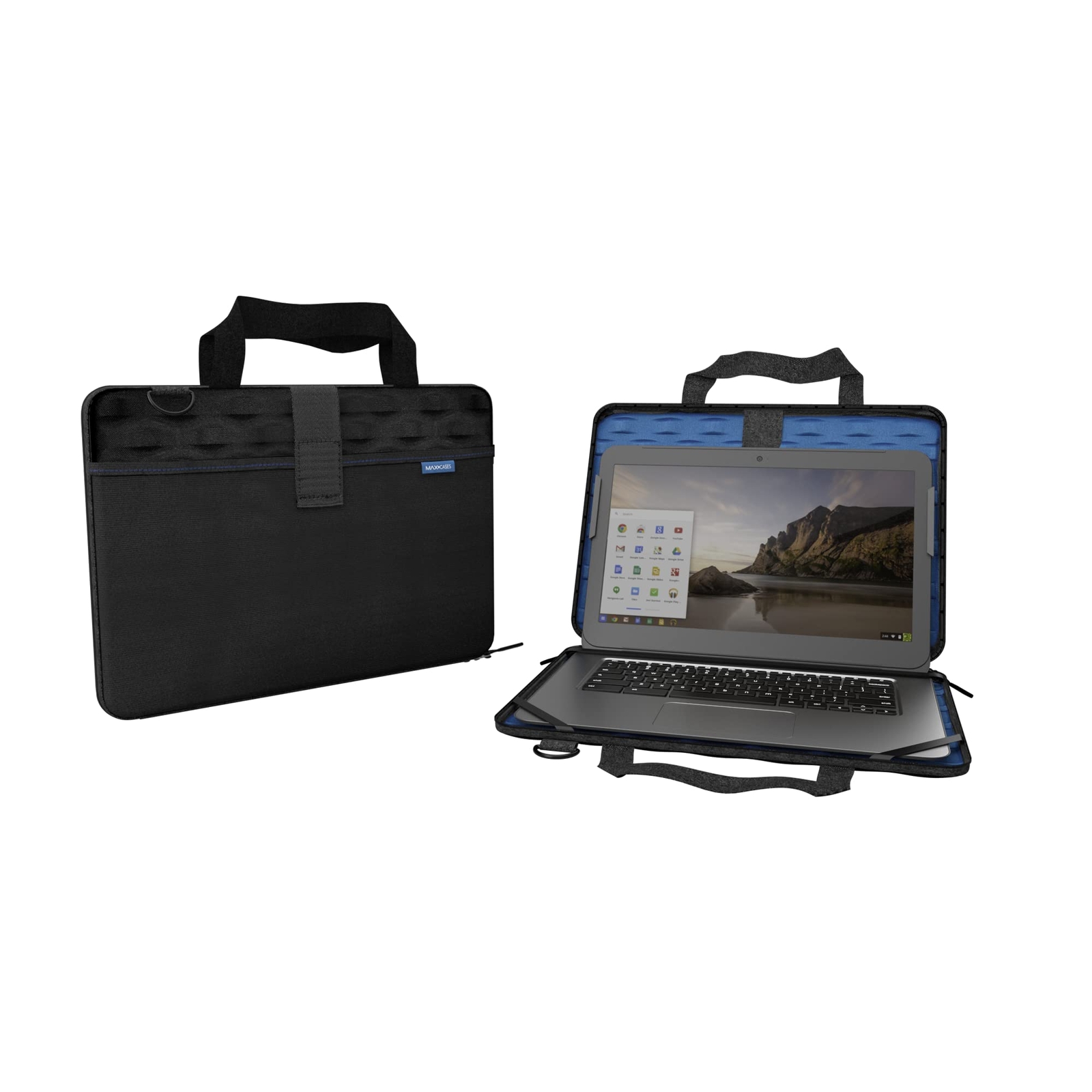 Maxcases Explorer 4 Work In Case W/Pocket - Notebook Carrying Case ... NUOVO