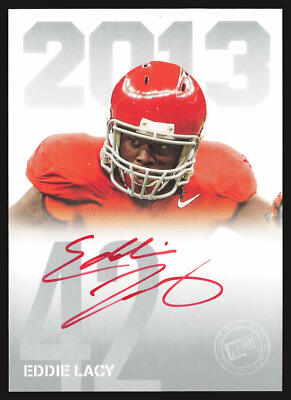 2013 Press Pass #PPS-EL Eddie Lacy Silver Red Ink AU