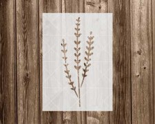 Wildflowers Stencil, Durable Handmade Mylar Reusable Craft Template, 2199