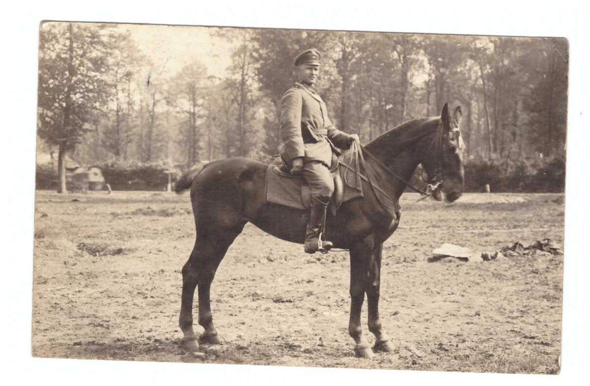 Foto Ak Landser Della Cavallo Borsa da Sella Pistola Del 1918 eBay