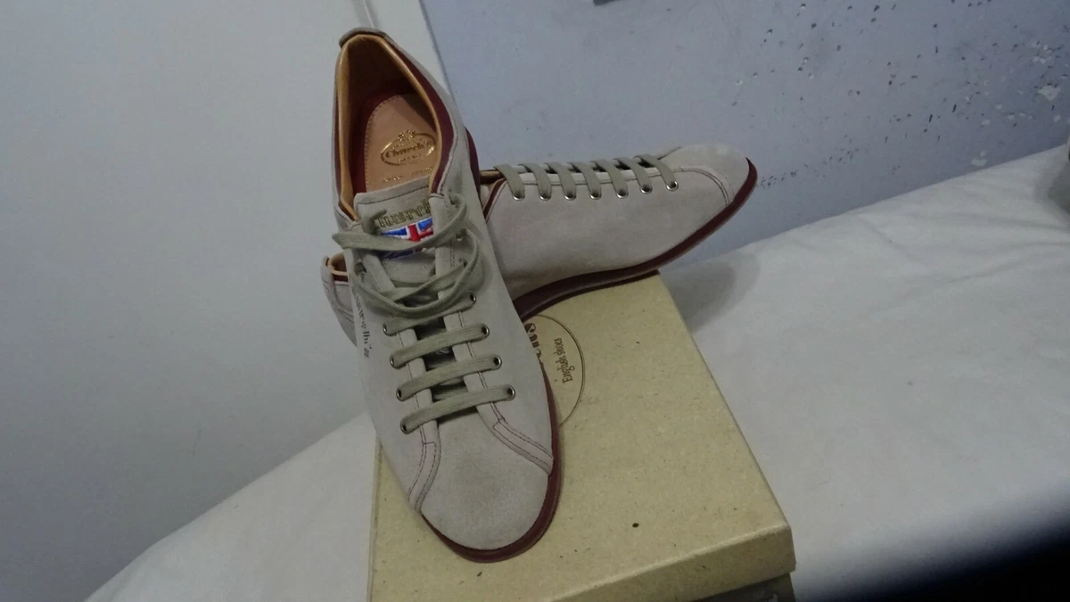 Church s Men s Watson Suede Pumice Burgundy Lace Up Calf Sneakers 380
