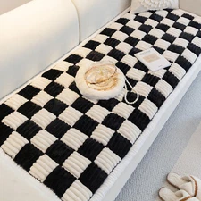 Thick Couch Cover Fuzzy Sofa Mat Cushion Non-Slip Seat Cover Protector f Ped Dog
