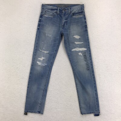 American Eagle Jeans Mens Slim 29x30 Blue Denim Distressed Pants Adult