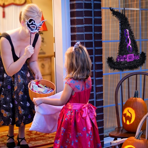 2 PCS Wall Hangings Hat Ornament Halloween Witch Atelier Decals Decor