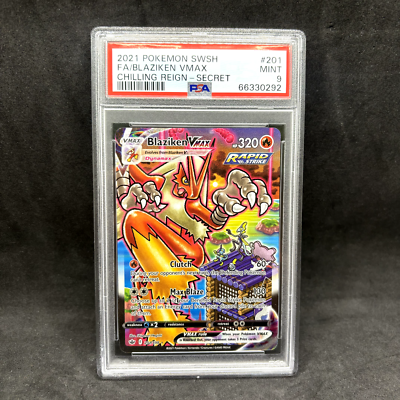 PSA 9 - Blaziken VMAX 201/198 Alternate Art - SWSH Chilling Reign