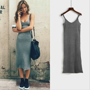 ribbed tank dress midi
