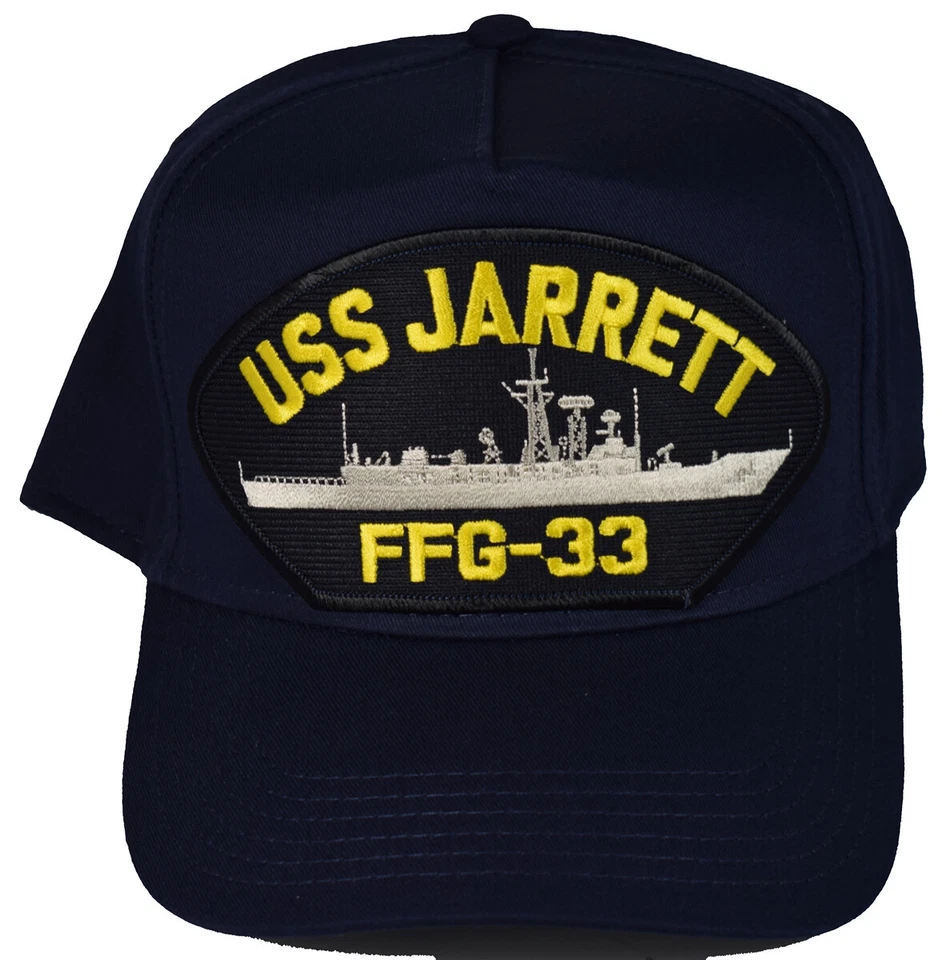 USS JARRETT FFG-33 SHIP HAT - NAVY BLUE - Veteran Owned Business - Image 1 of 1