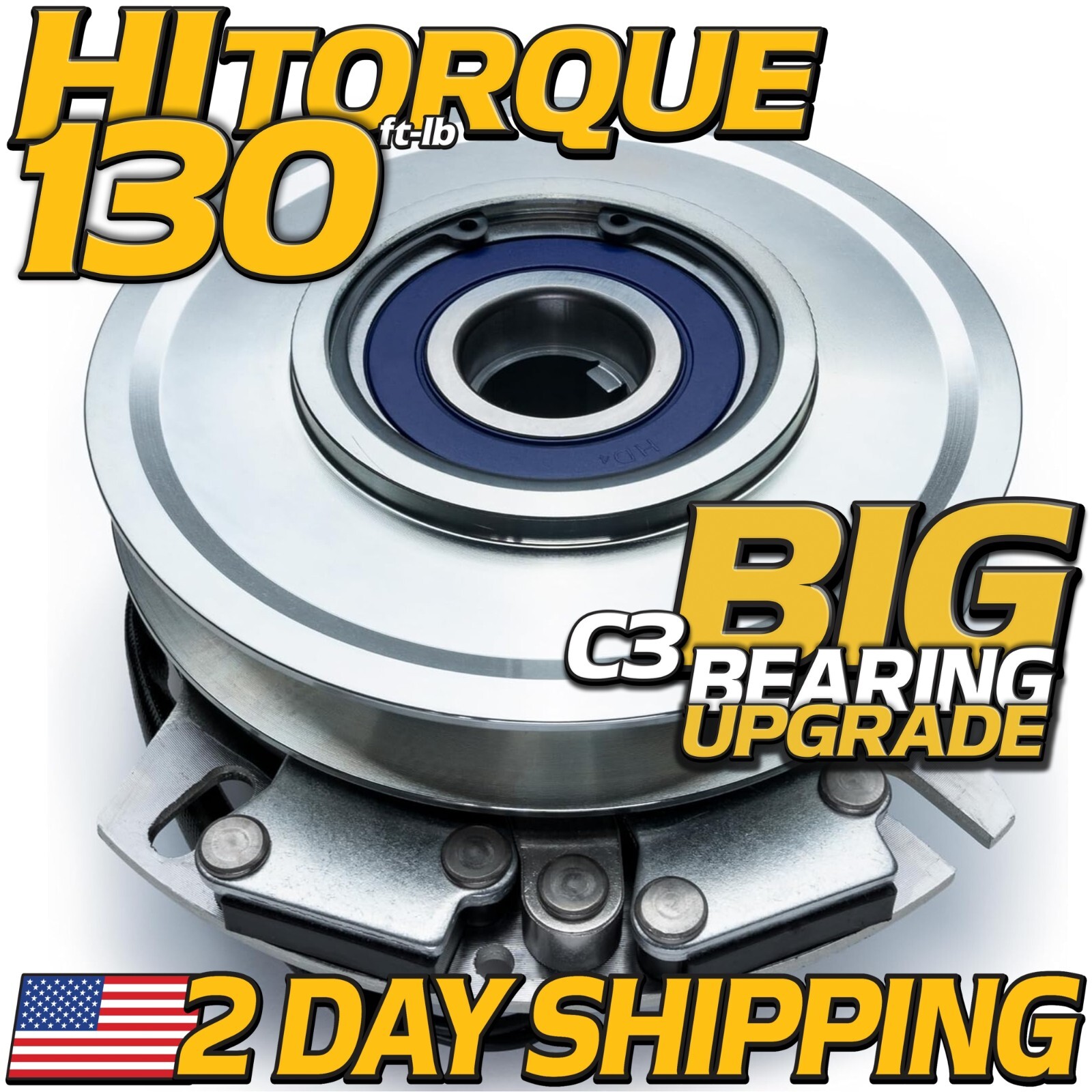 BIGBearing HiTorq 130ftlb Billet Pulley PTO Clutch for Gravely 00867200 5219-86
