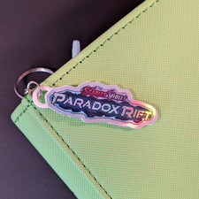 Pokemon TCG Scarlet & Violet Paradox Rift Holographic Binder Tag Keychain