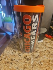 New Chicago Bears 16oz Tervis Tumbler with Lid-Made in USA Orange Blue NWT