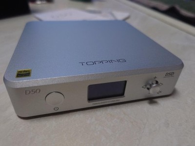 Topping D50 Desktop USB DAC Silver Decoder Tested Excellent