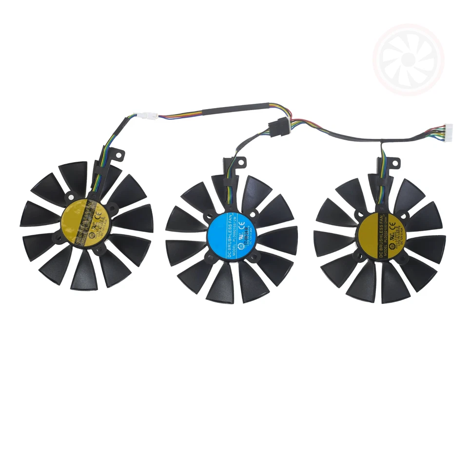 ASUS STRIX GTX 980 1060 1070 1080 Ti / RX 580 - Replacement Cooler Fan Set (OEM) - Image 3 of 3