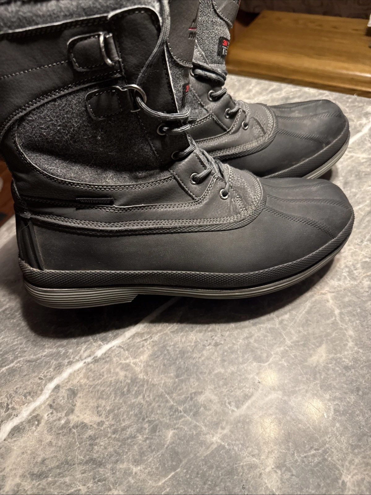 NORTIV 8 Men's Winter Snow Boots Warm Insulated Waterproof Outdoor Size 14