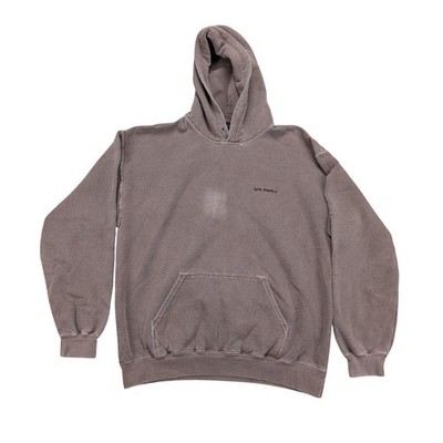 Iets Frans Mens Hoodie Small Faded Brown Embroidered Logo Pullover Sweatshirt