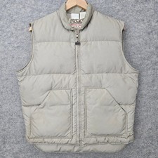 Walls Blizzard-Pruf Vest Men's M Gray Vintage Down Insulated Puffer Nylon WORN