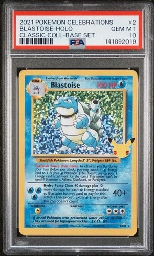 PSA 10 BLASTOISE 2 CELEBRATIONS CLASSIC COLLECTION HOLO POKEMON GEM MINT BM