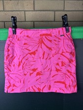 Rafaella Ladies Stretch Skort Size S Pressed Palms Carmine Rose NO TAGS
