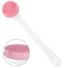 Silicone Back Scrubber for Shower, Back Washer Brush Long Handle with Soft Br...