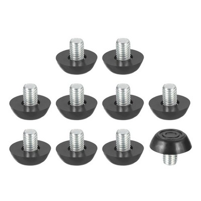 10 Pcs M8x10mm Thread Adjustable Furniture Levelers Table Feet Screw on