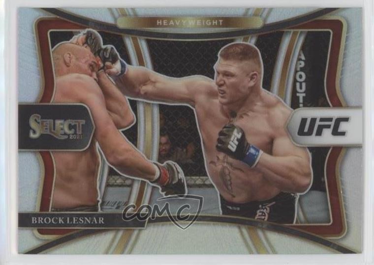 2021 Panini Select UFC Premier Level Silver Prizm Brock Lesnar #175 p3f