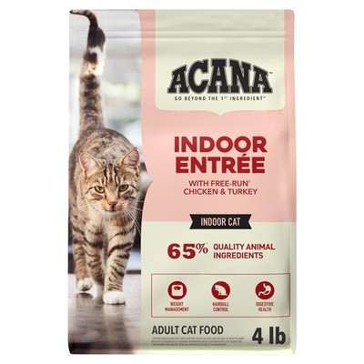 ACANA Dry Cat Food for Indoor Cats Entrée 4 Pound (Pack of 1), Red