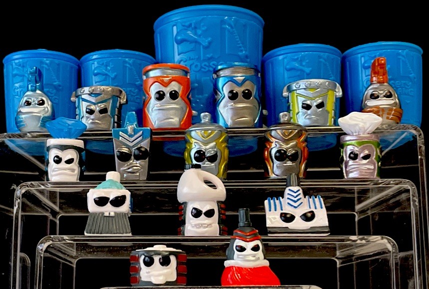 ULTRA RARE! The Grossery Gang ALL CLEAN TEAM 16 Figures W/5 Trash Can~Lot  Of 21