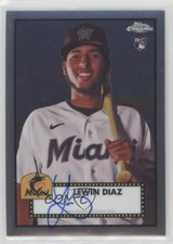2021 Topps Chrome Platinum Anniversary Auto Lewin Diaz #PA-LD Auto 0r4
