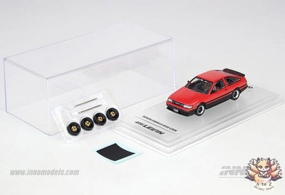 1/64 Toyota Corolla Levin AE86 Radsatz rot schwarz [IN64-AE86-REJS]