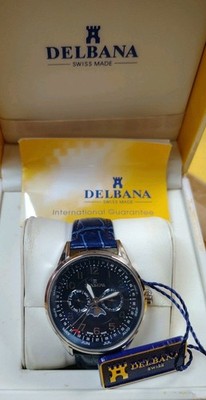 Delbana Classic Retro Moonphase Quartz Watch, , 42 mm, 41601.646.6.044 Swiss